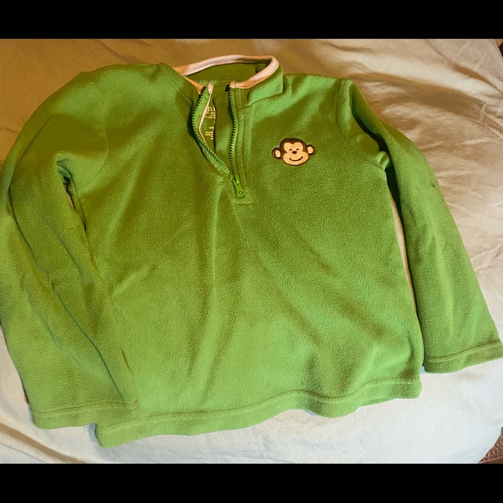 3T Monkey Fleece Pullover with zipper